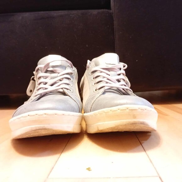 Remonte Grey & Silver Leather Fashion Sneakers | Side Zip | Size 39 - Picture 5 of 13